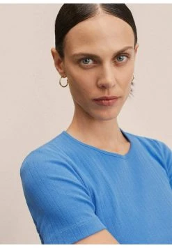 Mango CAMPIT - T-Shirt Basic - Blauw | Damen -Mango Populaire Boutique 01b8a17b7c784df8a66950017c55bd4e