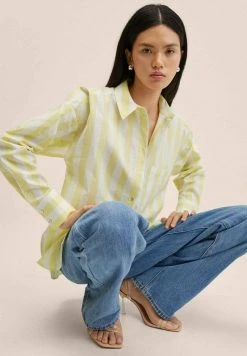 Mango ORLEGI - Hemdbluse - Geel | Damen -Mango Populaire Boutique 0274e974da7e478cae1bca1156effeba