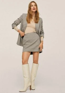 Mango KARIERTER IN WICKEL OPTIK - Blazer - Braun | Damen