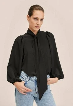 Mango BOW A - Hemdbluse - Black | Damen