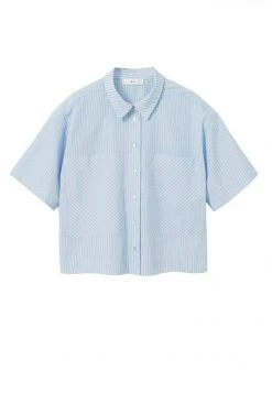 Mango Damen Hemdbluse - Light Blue -Mango Populaire Boutique 050e838821a7466f8b90d8856005d392