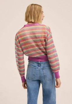 Mango DUVAL - Strickjacke - Pink | Damen -Mango Populaire Boutique 05b2af63cfa74cb7af76a837e900329b