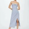 Mango MATI - Strickkleid - Blau | Damen