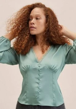 Mango NIZA - Bluse - Green | Damen -Mango Populaire Boutique 0810746065ba4735bd35b68bc314de0f