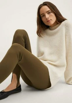 Mango ALAMAR - Leggings - Hosen - Khaki | Damen -Mango Populaire Boutique 0850e98f7d754e43a16691b563b47bfb