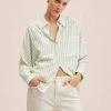Mango MAYO - Hemdbluse - Groen | Damen -Mango Populaire Boutique 0b4057cfee894a63949337f7ee303f16