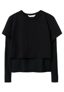Mango SIENA - Langarmshirt - Zwart | Damen -Mango Populaire Boutique 11a3364bcf14424798ce39b0407f97ed