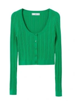 Mango VILLA - Strickjacke - Green | Damen -Mango Populaire Boutique 120294e481d04d91a47df1820b0997cb