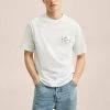 Mango Herren FREEDY - T-Shirt Print - Blanc -Mango Populaire Boutique 139b05dc954d4f61982171df646bc6e4
