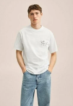 Mango Herren FREEDY - T-Shirt Print - Blanc