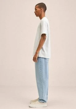 Mango T-Shirt Basic - Gris Chiné Clair | Herren -Mango Populaire Boutique 1440cbdad9d548719cbfbbd35b1856ac