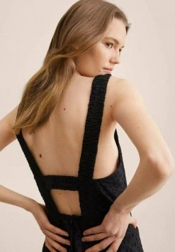 Mango HALEY - Jumpsuit - Black | Damen -Mango Populaire Boutique 146406b74f9d482189b6afd8bd55d309