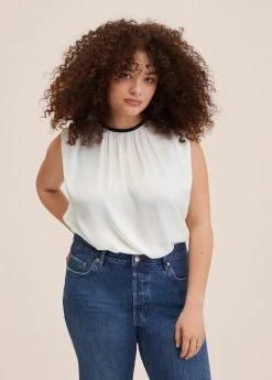 Mango CALIZA - Top - Ecru | Damen -Mango Populaire Boutique 14d10477789549499e4e9ee09e96ce03