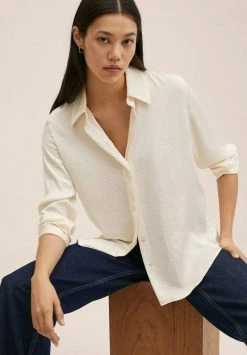 Mango Damen IDEALE - Hemdbluse - Ecru -Mango Populaire Boutique 1530ce4326f0438797d37d6afe7984e4