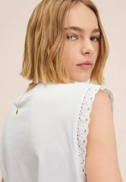 Mango Damen Top - Wit -Mango Populaire Boutique 172bc73d026b4654b12996e48c7fb833