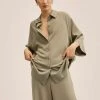 Mango MOMO-A - Hemdbluse - Marrón Medio | Damen