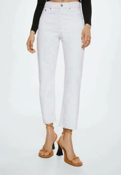 Mango Jeans Straight Leg - Blanc | Damen
