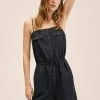 Mango Damen Jumpsuit - Zwart -Mango Populaire Boutique 1b3cbe44d3b34cd6a4c939e2632563e1