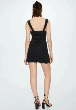 Mango ALINA - Jeanskleid - Black Denim | Damen -Mango Populaire Boutique 1b68e085db32411ba99ef3c50e816a82