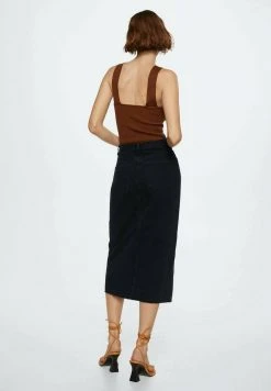 Mango ANAIS - Bleistiftrock - Black Denim | Damen -Mango Populaire Boutique 1c9abed9e7b14ad788d2c8ed11698936