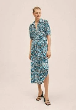 Mango Damen CUBANA - Blusenkleid - Blauw