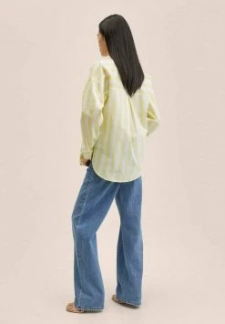 Mango ORLEGI - Hemdbluse - Geel | Damen -Mango Populaire Boutique 1dbcf5a3bcf44205b751d41f02a3aded