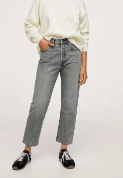 Mango Jeans Straight Leg - Gris Denim | Damen