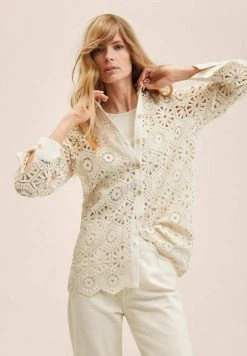 Mango CROCHET - Hemdbluse - écru | Damen