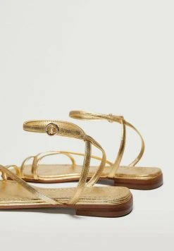 Mango TAPY - Zehentrenner - Gold | Damen -Mango Populaire Boutique 21ba7c2fa1b84a17833f0d158b1a5c5b