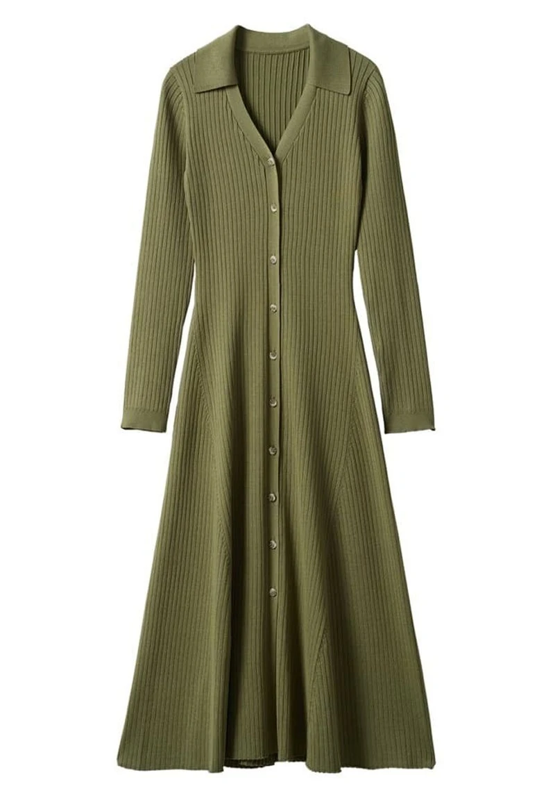 Mango RIBBOS - Strickkleid - Khaki | Damen 7 Mango RIBBOS - Strickkleid - Khaki | Damen – Bild 5