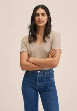 Mango Damen VISPI - T-Shirt Basic - Marron Moyen