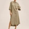 Mango Damen MOMO A - Blusenkleid - Middenbruin -Mango Populaire Boutique 22c8f2431e624671a52582ccd6e551ea
