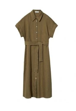 Mango Damen PAMPA - Blusenkleid - Kaki -Mango Populaire Boutique 23fd60364a324d0585593da1ad0d1b59