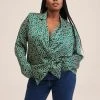 Mango CHAIN - Hemdbluse - Groen | Damen -Mango Populaire Boutique 2431df5b980148ba9de345b416ba578b
