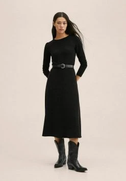 Mango Damen YUELING - Strickkleid - Dunkelgrau Meliert