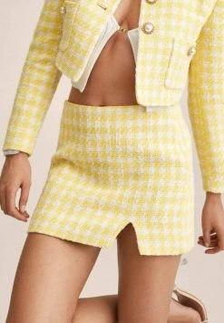 Mango LUCIA - Minirock - Pastellgelb | Damen -Mango Populaire Boutique 24cfd6ad7a454e3493b03c1655b9626c