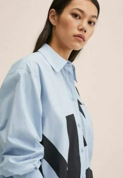Mango LETTER - Hemdbluse - Blau | Damen -Mango Populaire Boutique 26cea5f1d4134226bd4a8fddfa772617