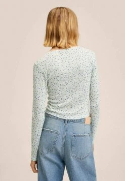 Mango Damen FLEUR - Langarmshirt - Blauw -Mango Populaire Boutique 27a3932ff3b04c8589e6dd2b53d34834