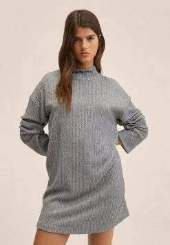 Mango VEGA - Strickkleid - Mottled Grey | Damen
