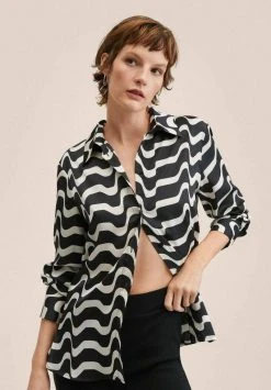 Mango Hemdbluse - Zwart | Damen