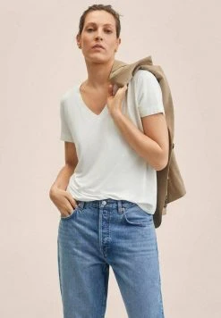 Mango Damen VISPI - T-Shirt Basic - Blanc