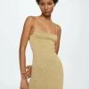 Mango LACEUP - Etuikleid - Goud | Damen -Mango Populaire Boutique 2c93ef9e23a2447ba574dcdd9863f8da