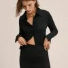 Mango Damen A-Linien-Rock - Schwarz 2 Mango Damen A-Linien-Rock - Schwarz -Mango Populaire Boutique 2d877d651dfb47c0b97ed99f215b2a72
