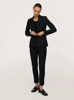 Mango MACARON A - Blazer - Noir | Damen -Mango Populaire Boutique 2f90305247194fa589258cd94c42f9dd