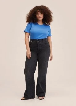 Mango CAMPIT - T-Shirt Basic - Blauw | Damen -Mango Populaire Boutique 2fbe8f6cdb334c838c99280dffb3efaf