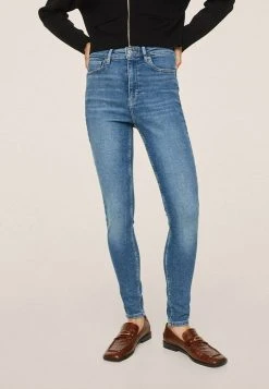 Mango Damen Jeans Slim Fit - Middenblauw