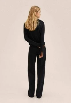 Mango Damen PALACHIN - Stoffhose - Zwart -Mango Populaire Boutique 30199cbbf3c14178b945ce2ca1963999
