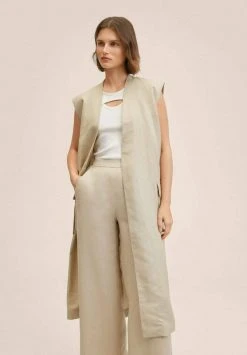 Mango LINO A - Weste - Beige | Damen