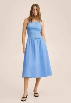 Mango Damen CROATIA-H - Freizeitkleid - Celeste -Mango Populaire Boutique 33c7cd8bd7624f7e999aa8040dad0b84