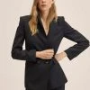 Mango JORDAN - Blazer - Schwarz | Damen -Mango Populaire Boutique 344bcbc2253846c0bf2abc6c3625ed30